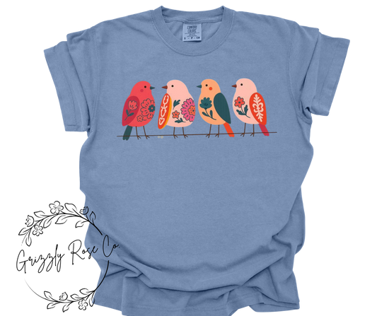 Gossip Birds Comfort Colors Graphic Tee
