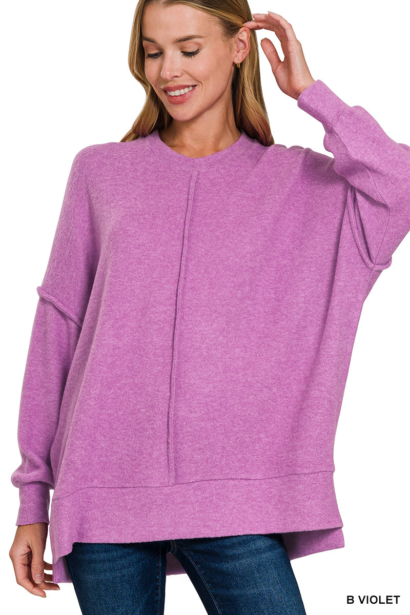 Brushed Melange Hacci Oversized Sweater
