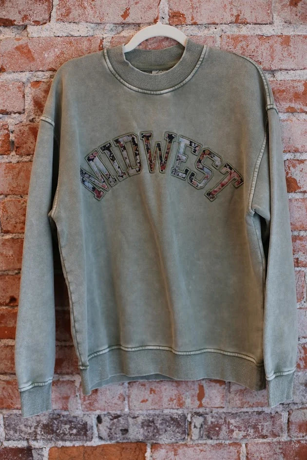 Floral Midwest Crewneck by Hinge on 5th