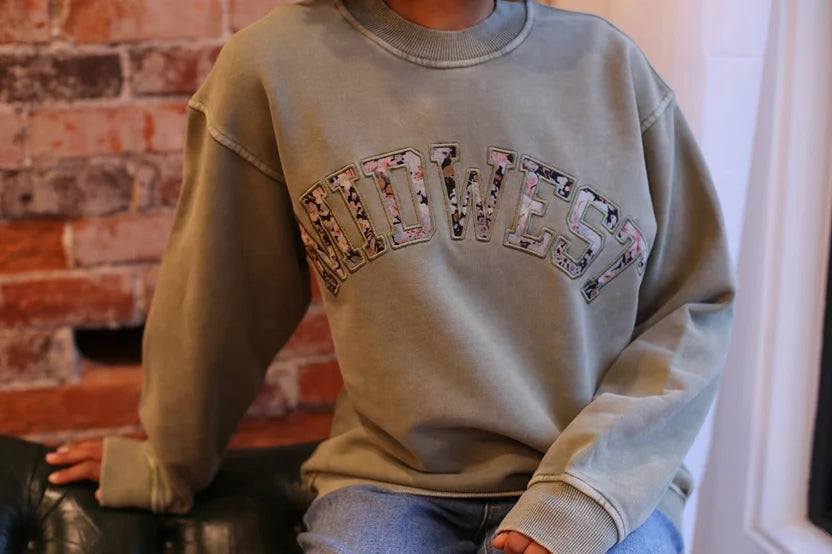 Floral Midwest Crewneck by Hinge on 5th