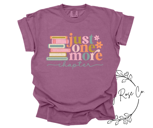Just One More Chapter Comfort Colors Graphic Tee