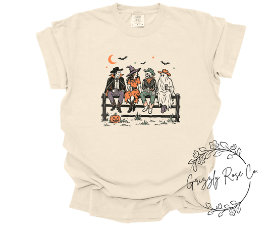 Spooky Western Friends Comfort Colors Graphic Tee