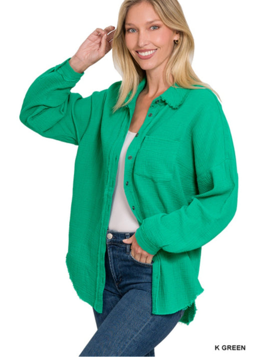 Double Gauze Button Down