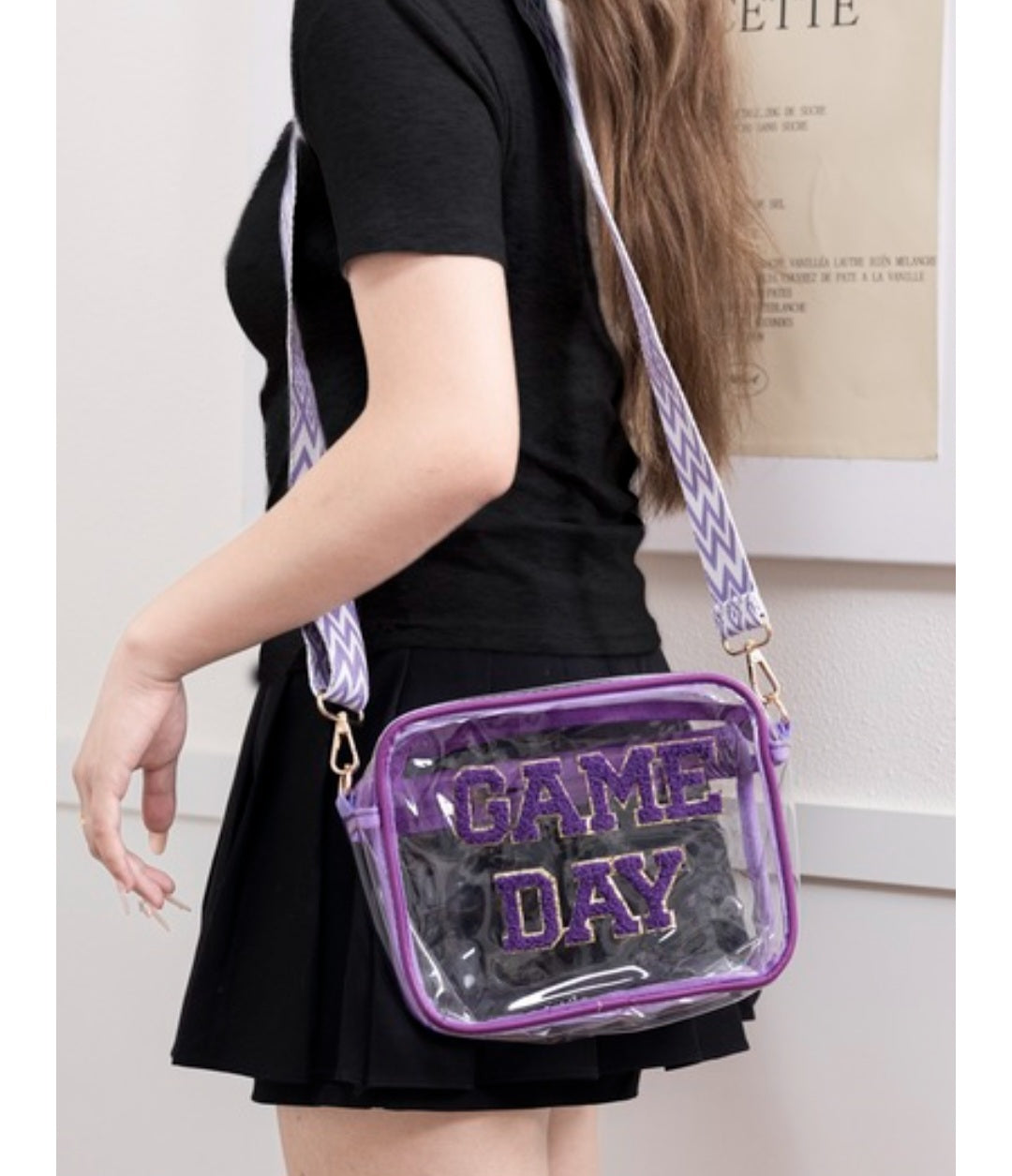 Game day stadium approved transparent crossbody