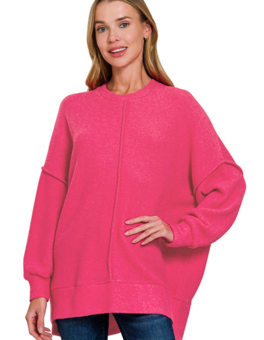 Brushed Melange Hacci Oversized Sweater