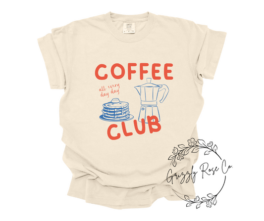 Coffee Club Comfort Colors Graphic Tee