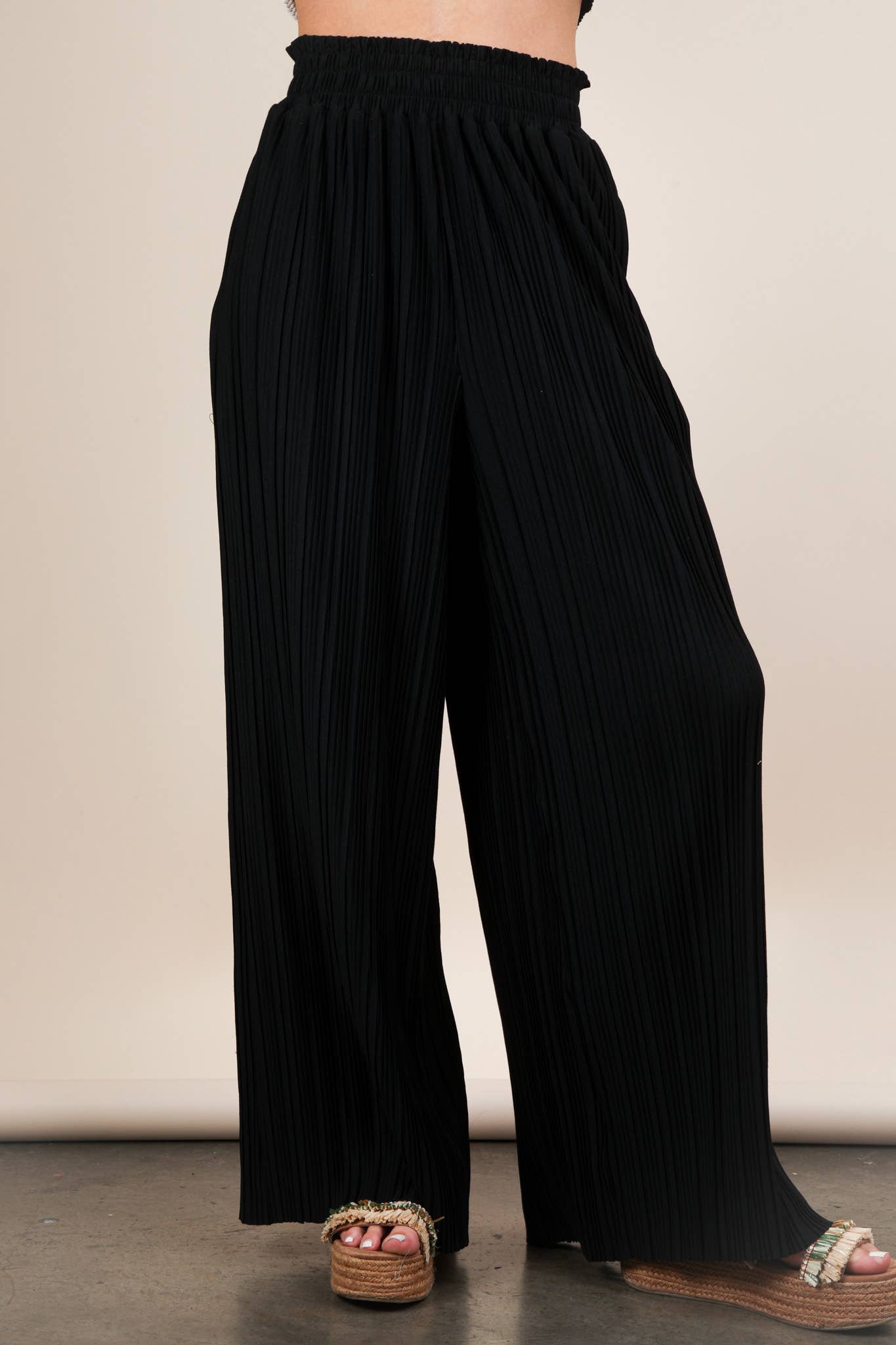 Wide Leg Pleated Pants