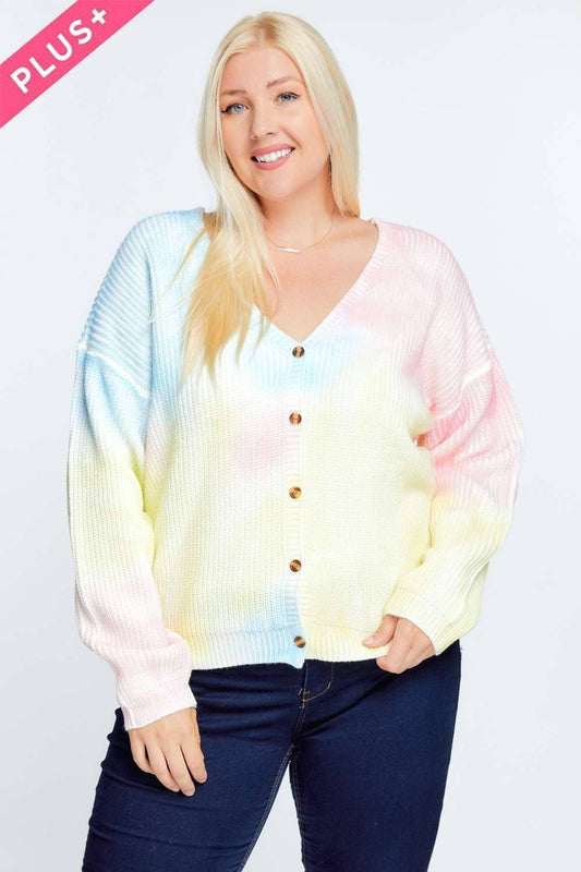 Colorful Button Down Cardigan