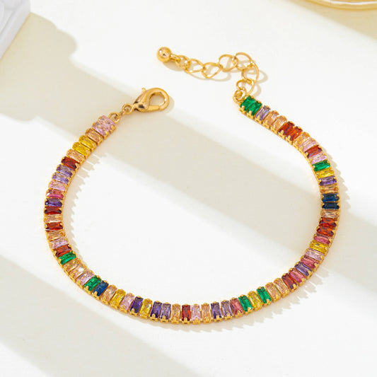 Rainbow Tennis Bracelet