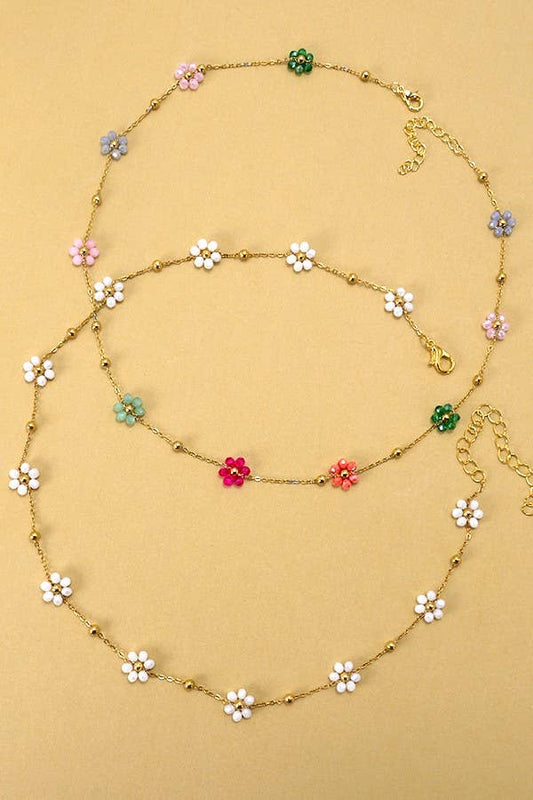 Beaded Flower Necklace