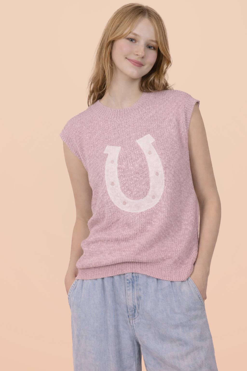 Lucky Horseshoe Knit Vest