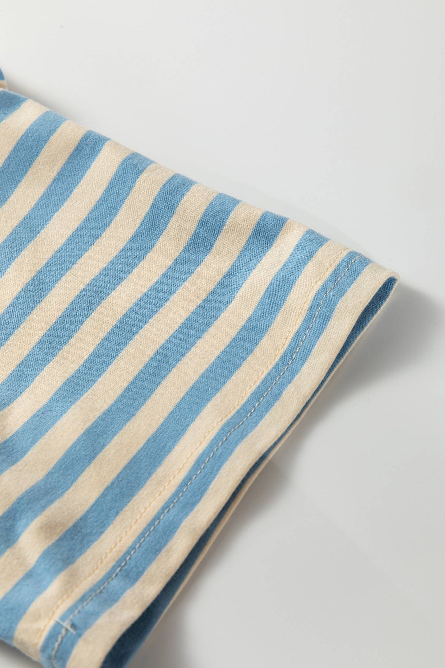 Stripe Contrast Crew Neck Tee