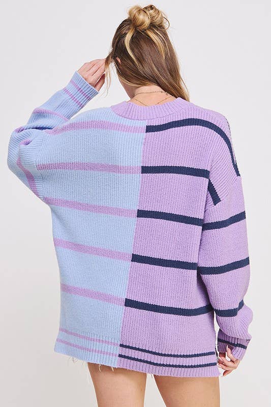 Striped Colorblock Sweater