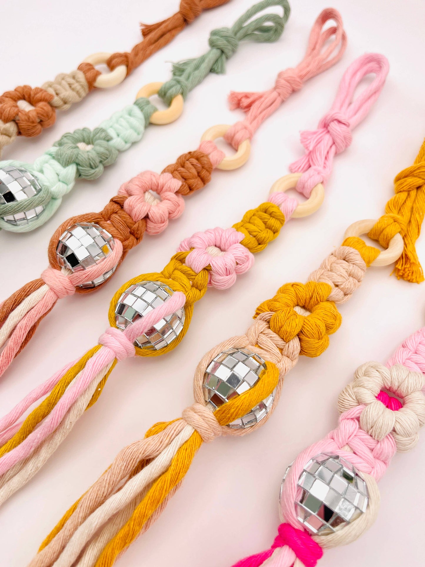 Marissa D Designs Disco Ball Flower Car Charm