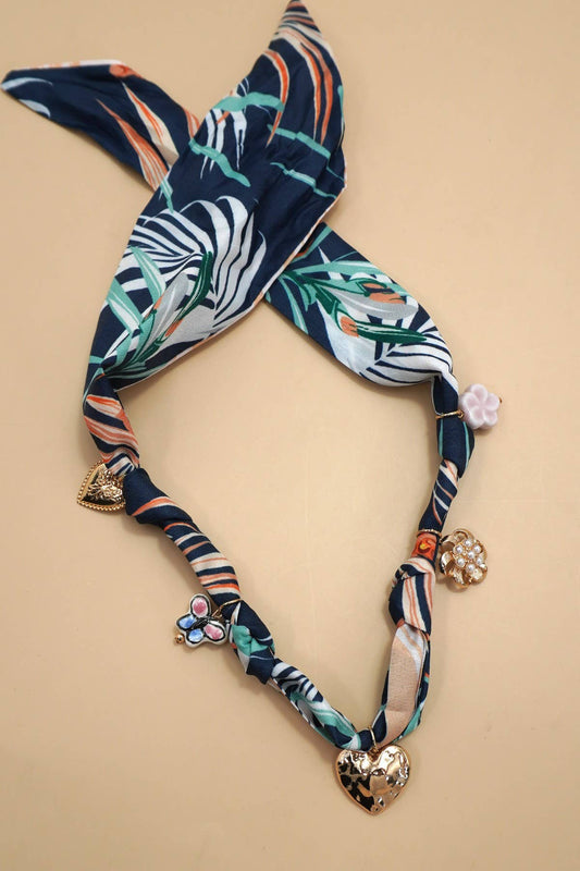 Heart Scarf Charm Necklace