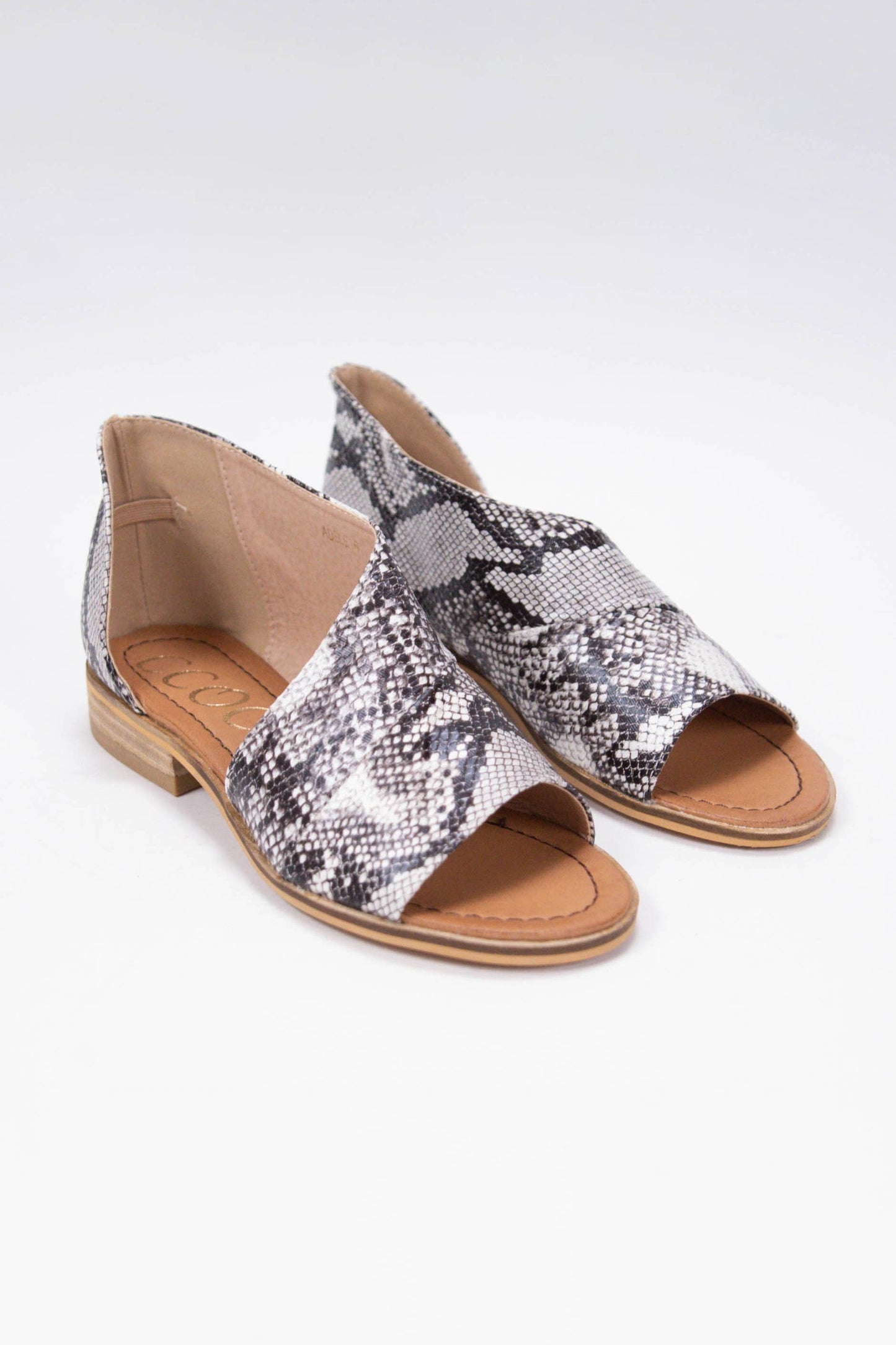 Adele Snake Pattern Slip On Flat