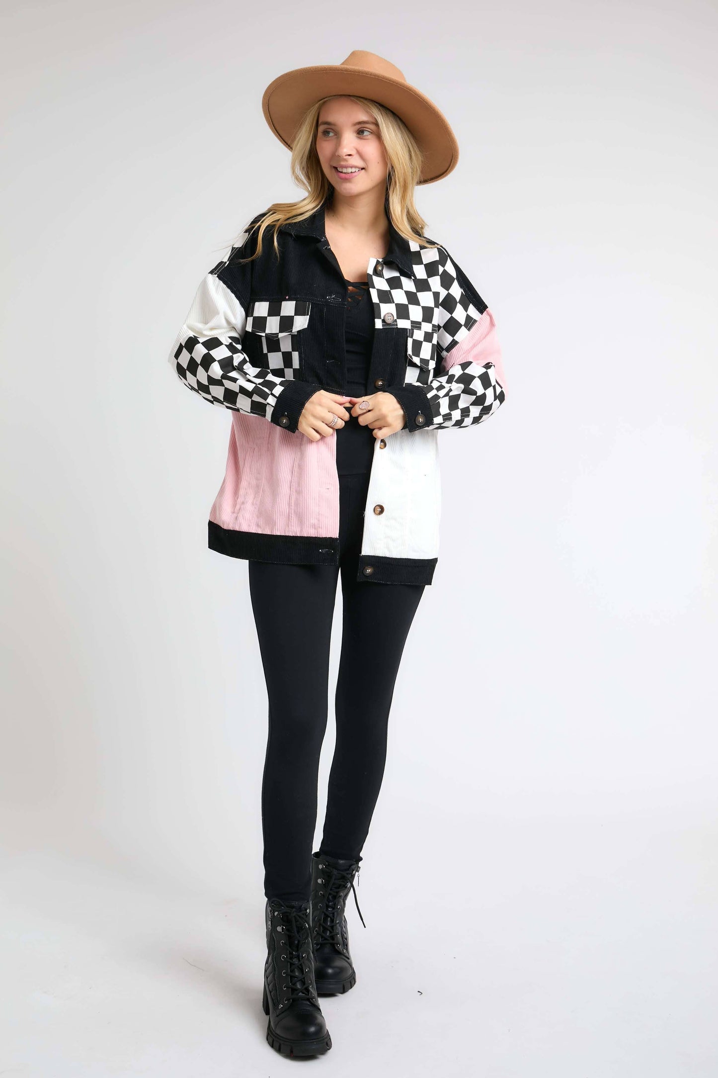 Colorblock Corduroy Jacket