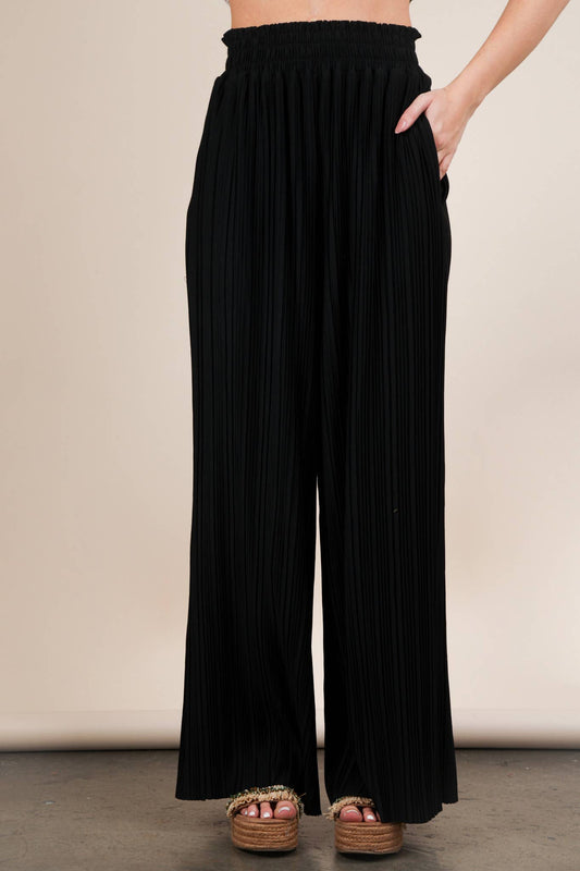 Wide Leg Pleated Pants