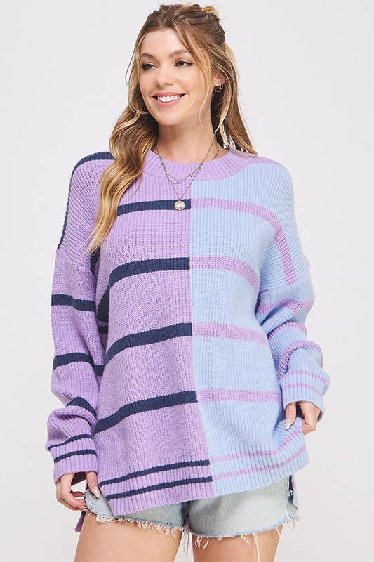 Striped Colorblock Sweater