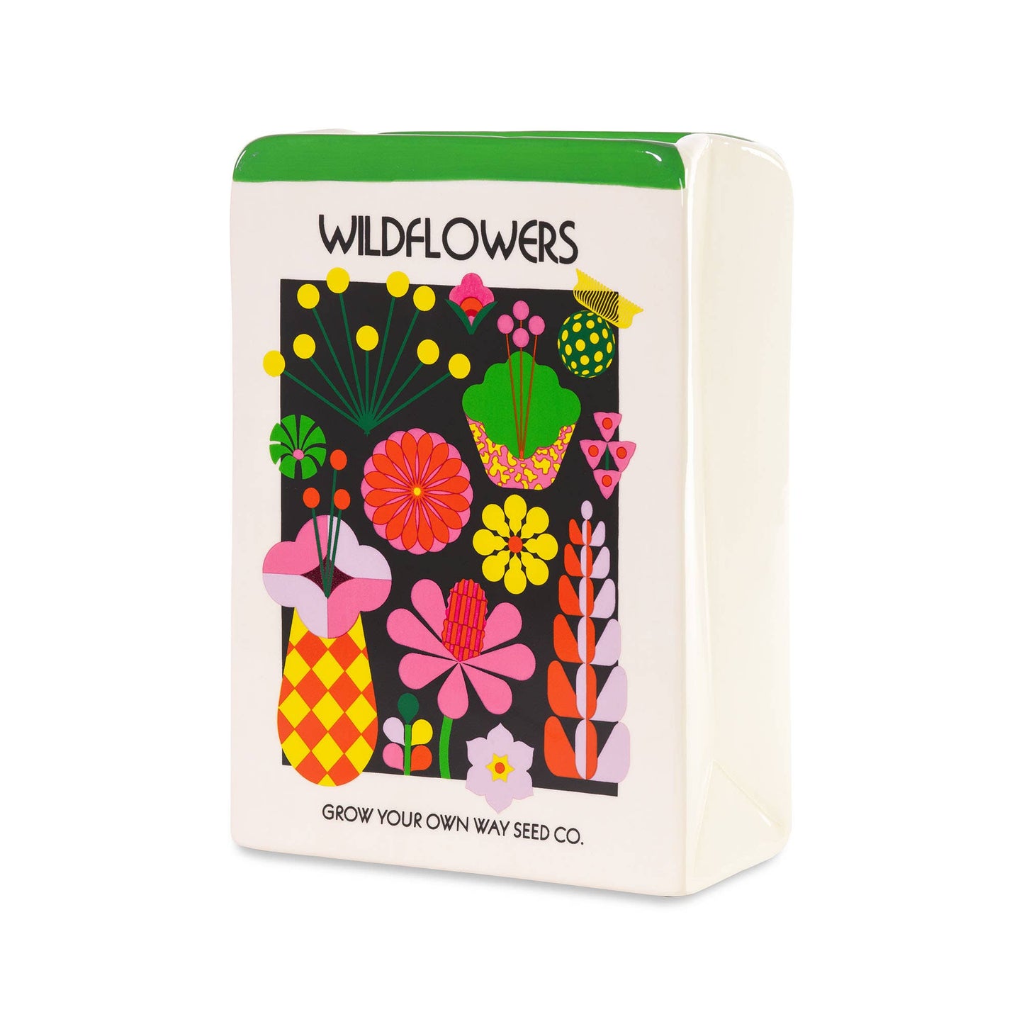 Wildflower Seeds Ceramic Vase