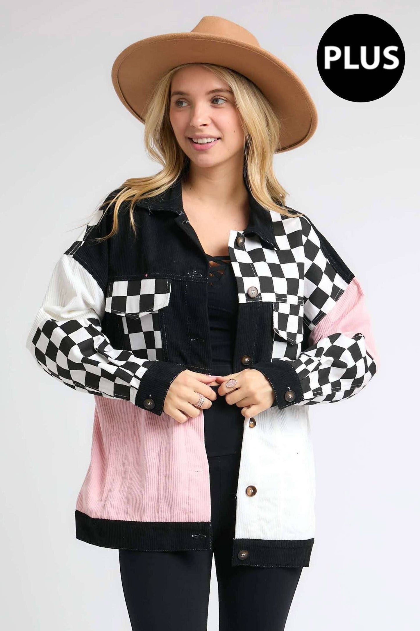 Colorblock Corduroy Jacket