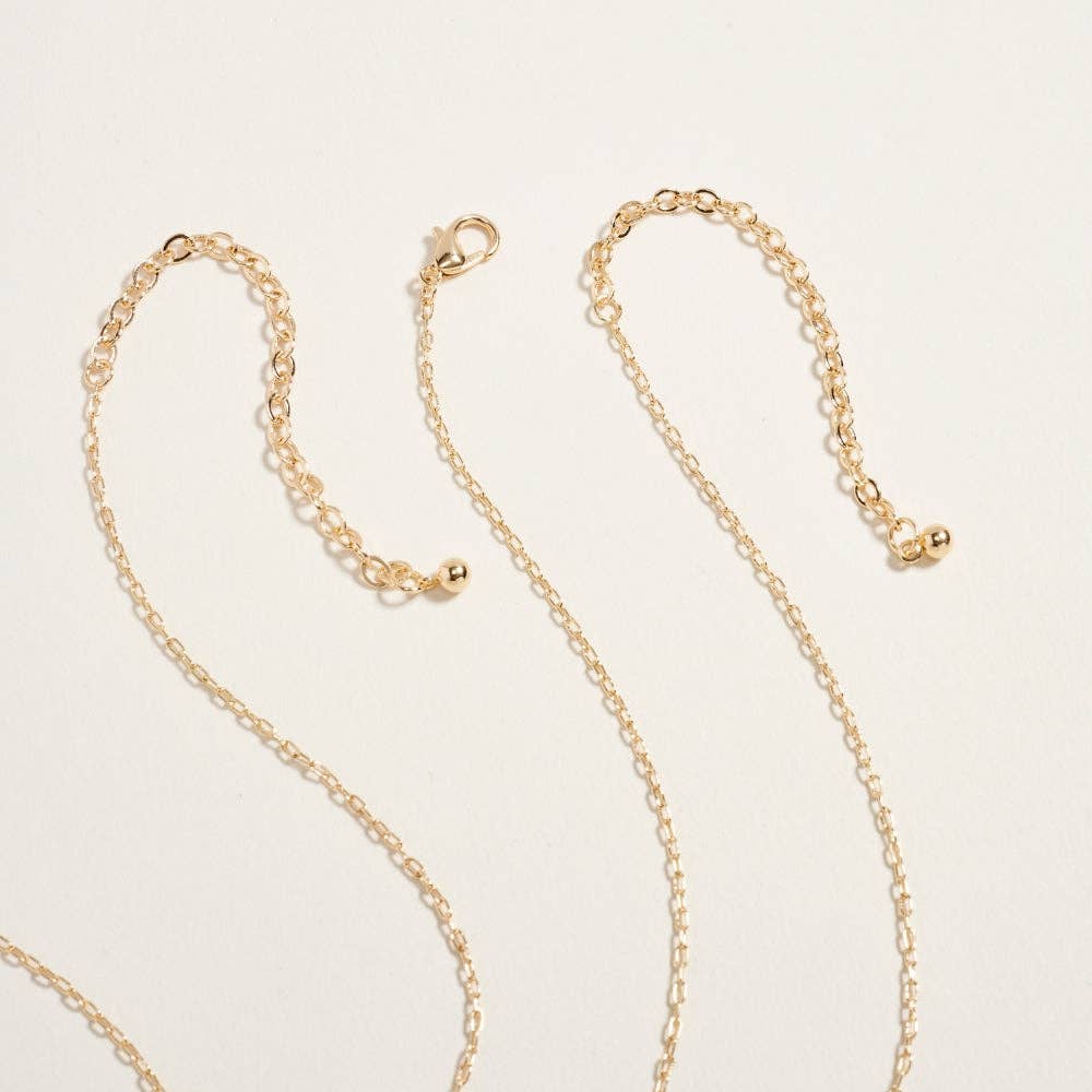 Mama & Mini Enamel Bar 2PC Set Chain Necklace