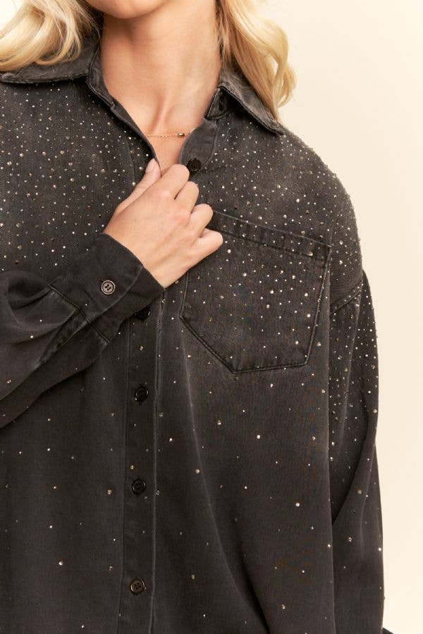 Keeping it Jazzy Rhinestone Shacket