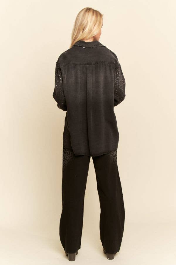 Keeping it Jazzy Rhinestone Shacket