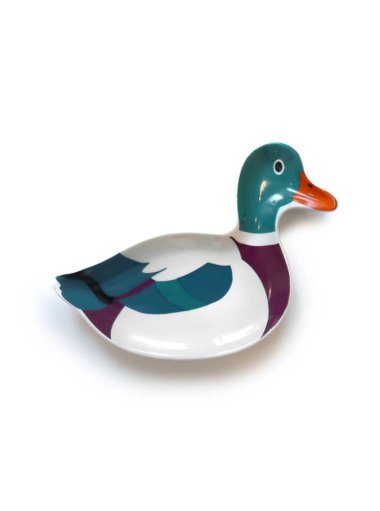 Ceramic Trinket & Jewelry Tray- Mallard Duck
