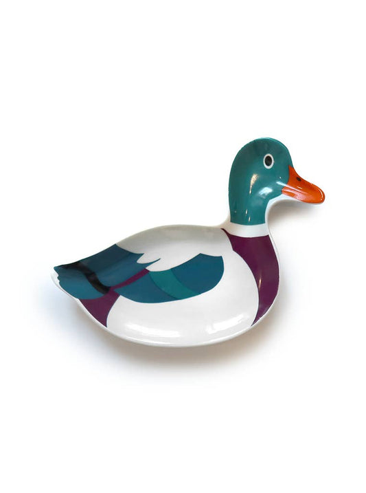 Ceramic Trinket & Jewelry Tray- Mallard Duck