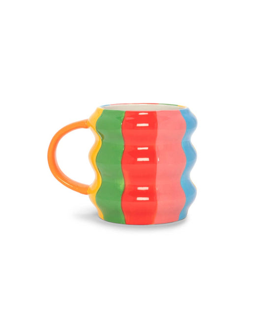 Rainbow Stripe Ceramic Mug
