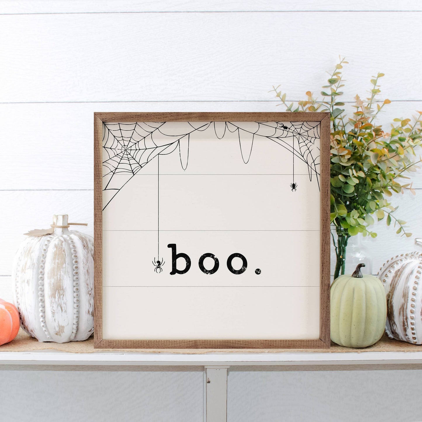 Boo Spiderweb Sign