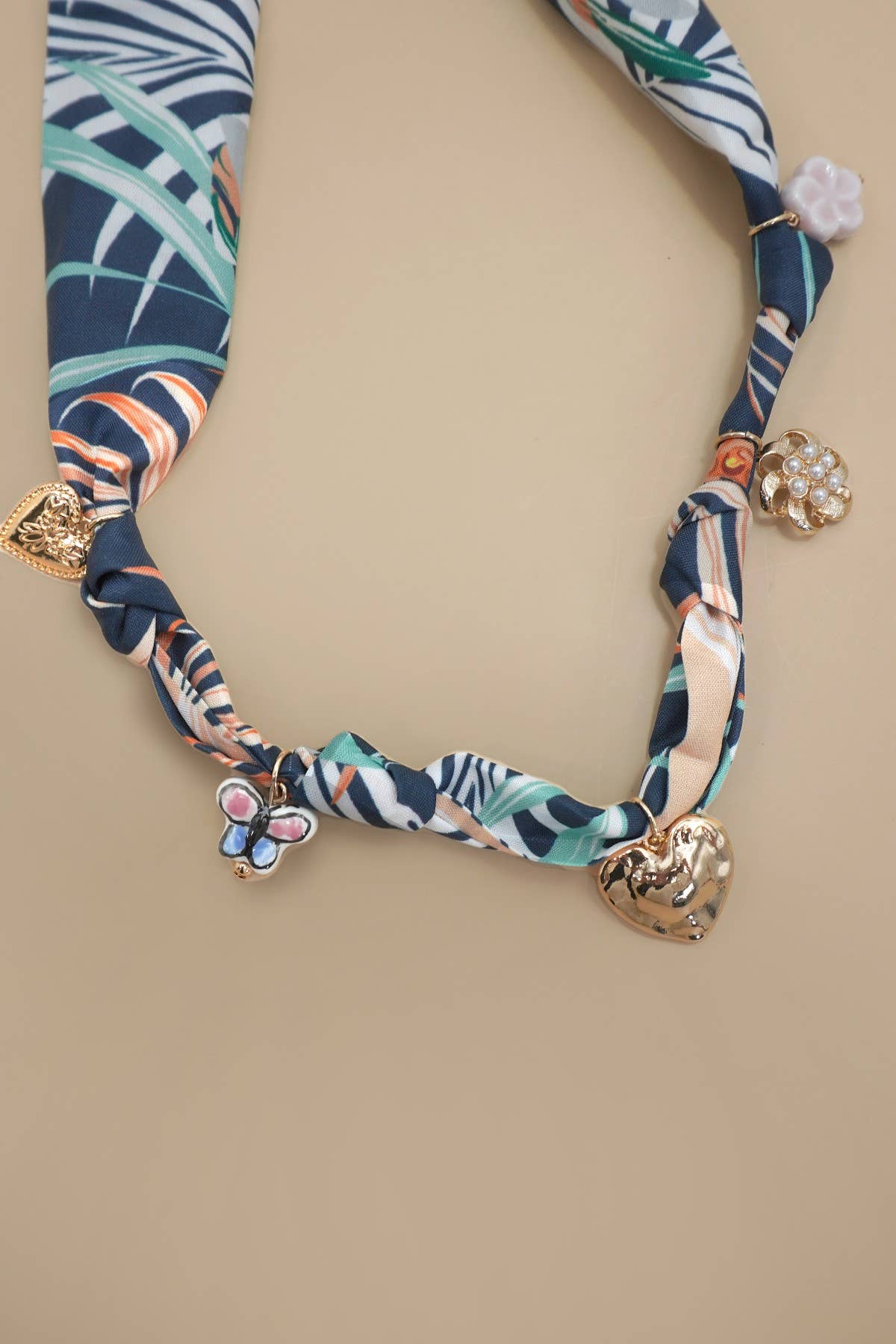 Heart Scarf Charm Necklace