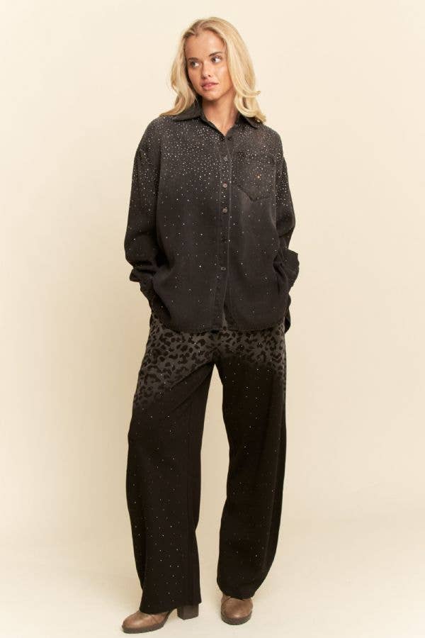 Keeping it Jazzy Rhinestone Shacket
