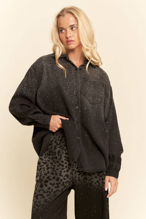 Keeping it Jazzy Rhinestone Shacket