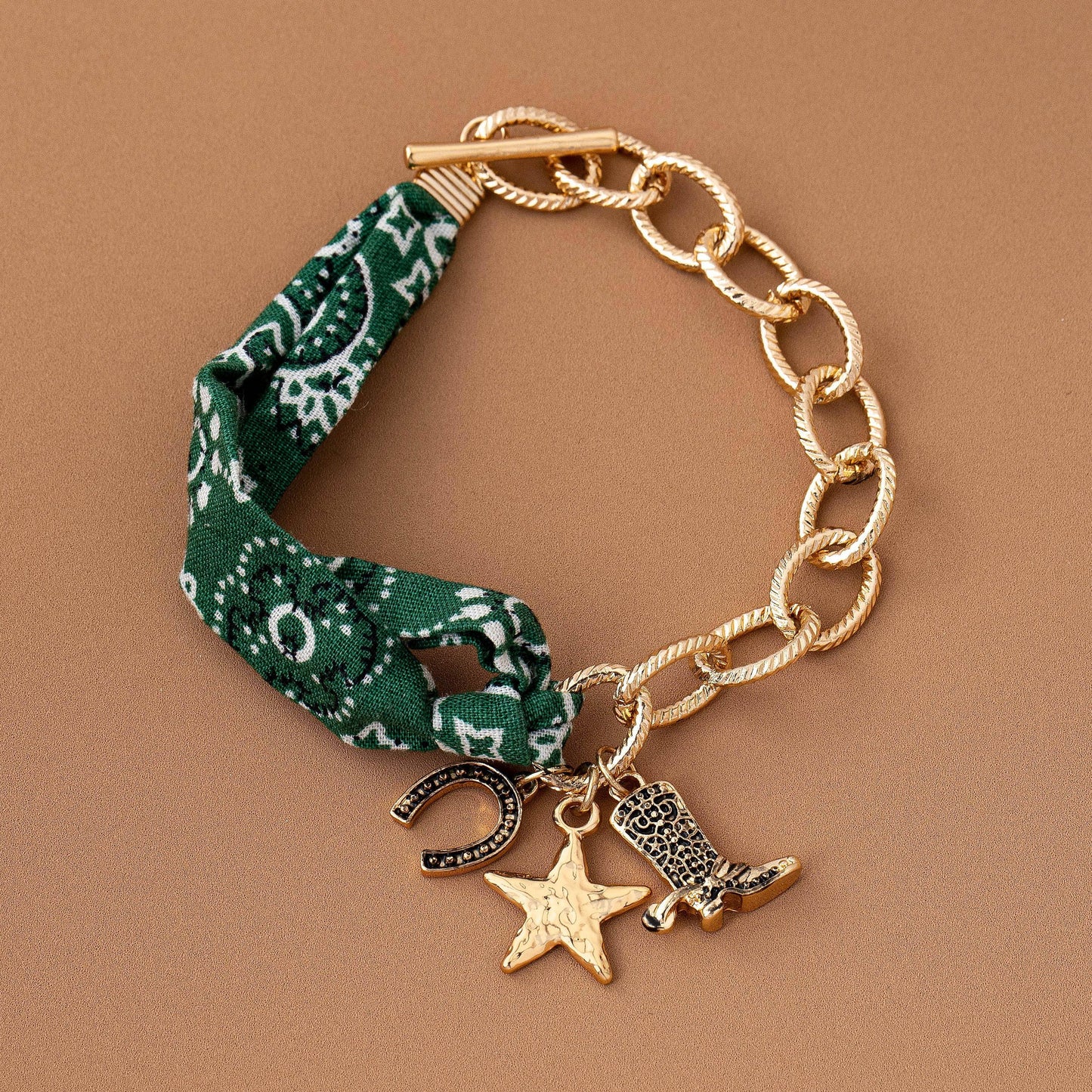 Western Scarf Charm Necklace