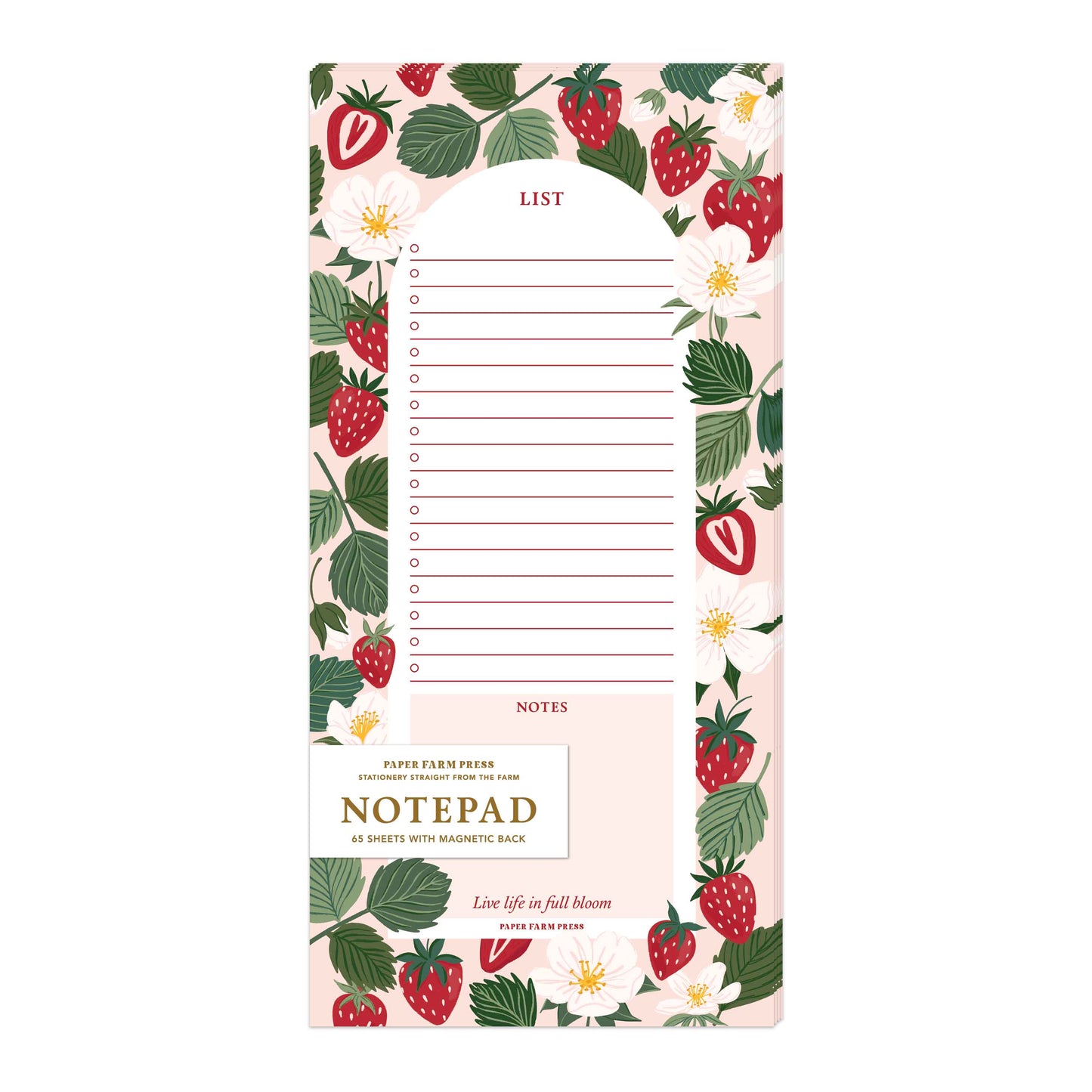 Strawberry Patch Market List Notepad