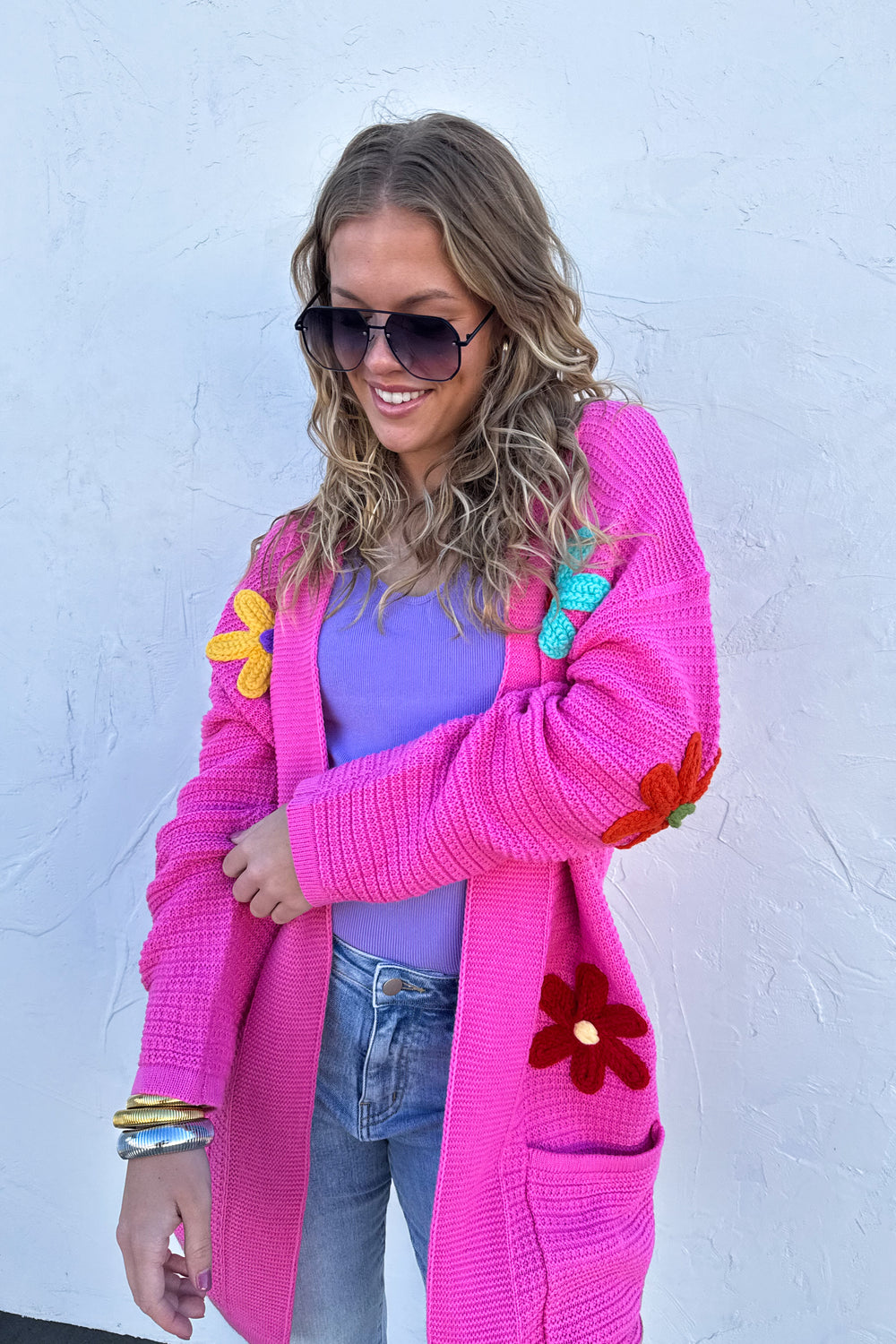 Harmony Flower Knit Cardigan