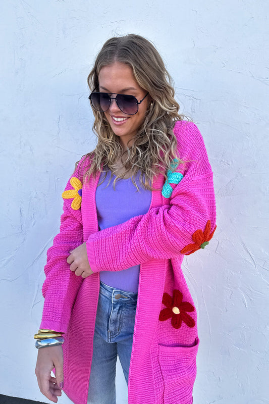 Harmony Flower Knit Cardigan