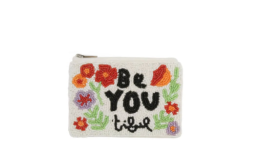 Fully Beaded BE YOU Tiful Theme Coin Purse