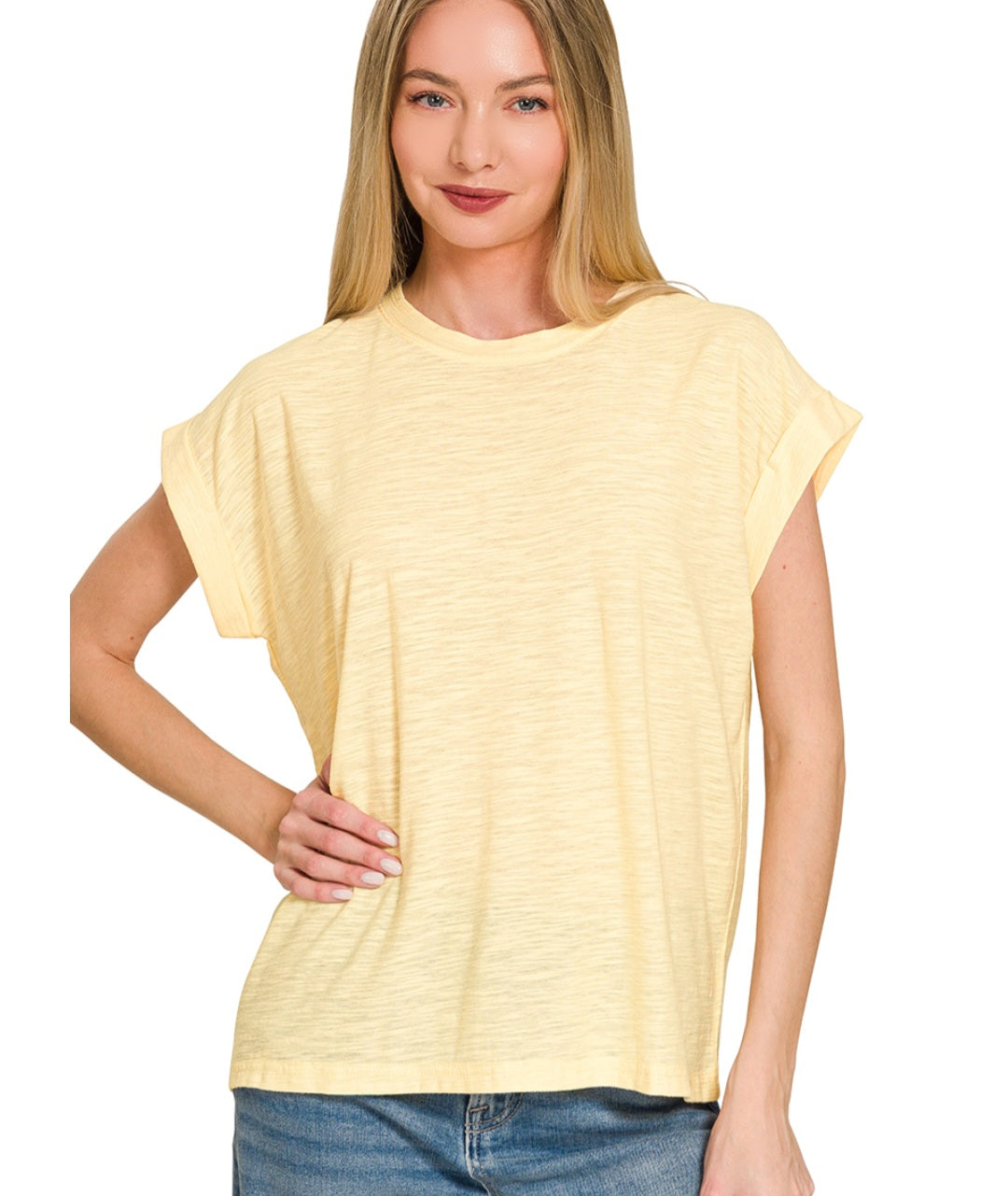 Slub Cuffed tee