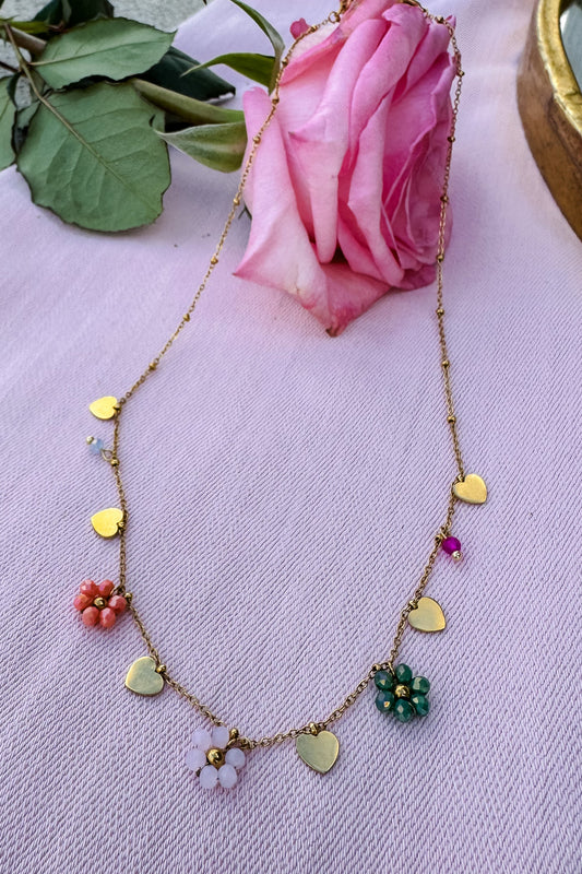 Floral Love Link Necklace
