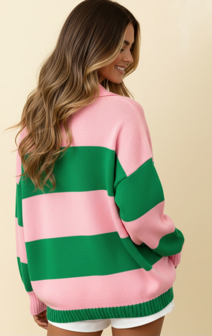 Collared Striped Sweater