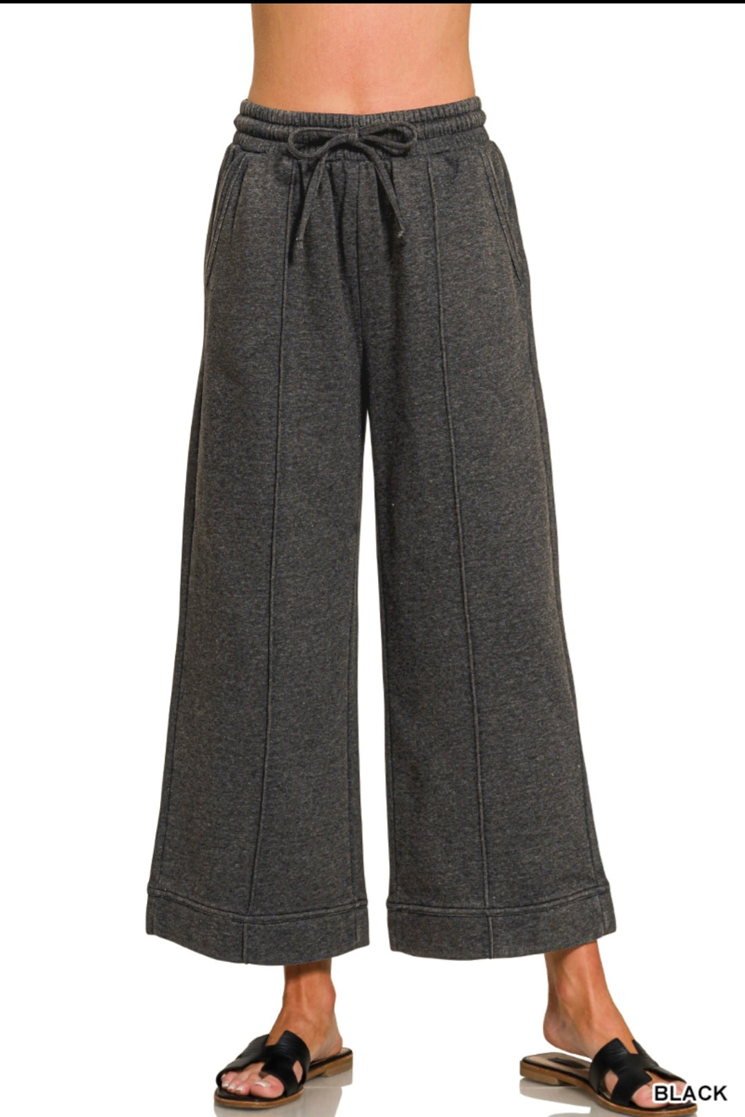 Pintuck Fleece Pant