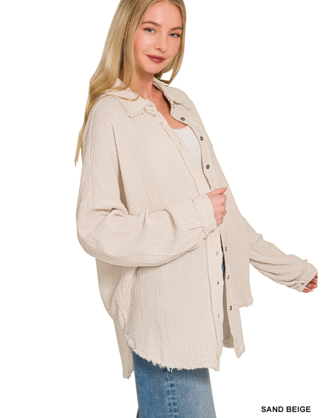 Washed Double Gauze Button Down