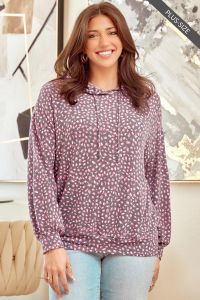 Dear Scarlett Charcoal Pink Cheetah Print Hoodie